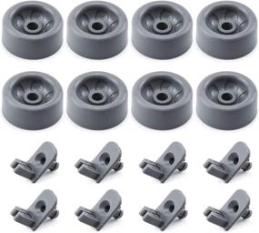 img 4 attached to 🔧 WD35X21041 Dishwasher Lower Dishrack Roller Axle Kit - GE Profile Replacement - 8PC Studs and 8PC Rollers