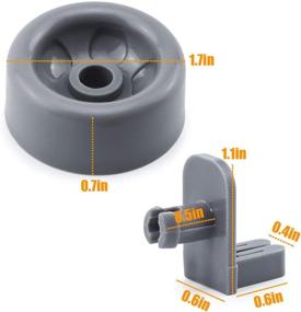 img 3 attached to 🔧 WD35X21041 Dishwasher Lower Dishrack Roller Axle Kit - GE Profile Replacement - 8PC Studs and 8PC Rollers