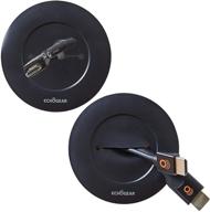 🔌 echogear black cable concealer: wall mounted tv cord management kit - hide low voltage wires with pass through grommets, locking brackets, and hole saw drill attachment logo