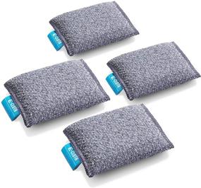 img 4 attached to 🧽 E-Cloth Non-Scratch Scrubbing Pads - Gentle Kitchen Scrub Sponges, Gray (4 Pack) with 300 Wash Guarantee