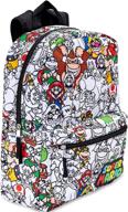 super mario comic print backpack logo