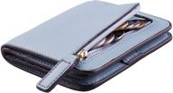 👛 toughergun women's rfid blocking small bifold wallet | compact genuine leather pocket purse with id window for ladies - mini luxury design logo