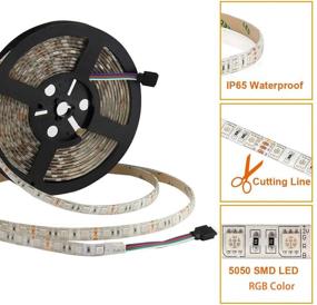 img 3 attached to 🌈 Colorful and Versatile: SUPERNIGHT 16.4FT 5M 5050 SMD Waterproof LED Strip Lights - 300 LEDs for Vibrant RGB Color Changing Ambiance