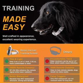 img 1 attached to 🐶 Monja Shock Collar for Dogs: Rechargeable, Waterproof Training System with 3 Modes - Tone, Vibration, and Safety Shock, Ideal for Small, Medium, and Large Dogs - 2 Dog Training Kit