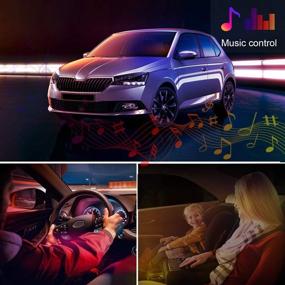 img 2 attached to ✨ WILLED Interior Car Lights, Multi-DIY Color LED Strip Light Kits with Bluetooth App Control, 5V USB Port and Music Sync, LED Car Interior Lights with Sound Activation Function