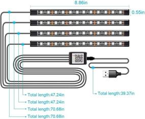 img 1 attached to ✨ WILLED Interior Car Lights, Multi-DIY Color LED Strip Light Kits with Bluetooth App Control, 5V USB Port and Music Sync, LED Car Interior Lights with Sound Activation Function