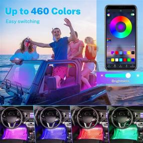 img 3 attached to ✨ WILLED Interior Car Lights, Multi-DIY Color LED Strip Light Kits with Bluetooth App Control, 5V USB Port and Music Sync, LED Car Interior Lights with Sound Activation Function