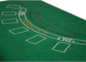 img 2 attached to 🎰 GSE 36"x72" Casino Tabletop Felt Layout Mat for Blackjack, Craps, Roulette, Texas Hold'em, and Baccarat Games - Sports Expert