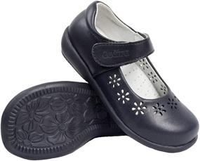 img 3 attached to Stylish and Timeless: WUIWUIYU Girls Black School Uniform Dress Shoes with Ankle Strap