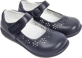 img 2 attached to Stylish and Timeless: WUIWUIYU Girls Black School Uniform Dress Shoes with Ankle Strap