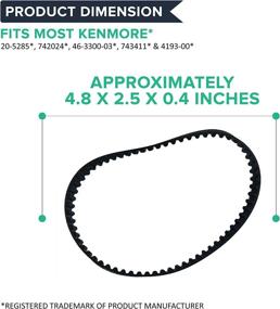 img 1 attached to High-Quality Crucial Vacuum Replacements: Kenmore CB-1 Geared Belts for Canister & Central Vacuums (2 Pack), Part # 20-5285 & 742024 Compatible