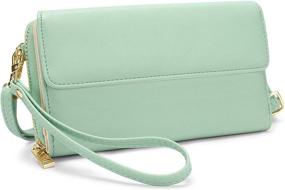 img 4 attached to YALUXE Wristlets Leather Crossbody Handbag Women's Handbags & Wallets