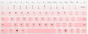 img 1 attached to 🔖 12.4" Microsoft Surface Laptop Go (2020 Released) Silicone Keyboard Cover Skin – Ultra Thin Protective Gradient Pink Laptop Keyboard Skin Cover