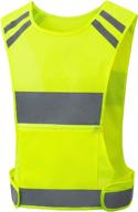 🏃 stay safe and seen with our reflective running vest: large zippered pocket, adjustable waist, light & comfy safety gear for walking, cycling, jogging - 360° high visibility for women and men логотип