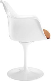 img 2 attached to 🧡 Оранжевые обитые тканью поворотные обеденные кресла с подлокотниками - Modway Lippa Средневековый модерн