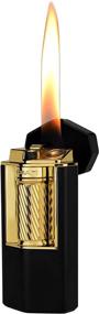 img 1 attached to 🔥 Xikar Meridian Triple Flame Cigar Lighter – Powerful, Elegant, Innovative, Reliable Flint Ignition, Large Roller Bar, EZ-View Fuel Window, High Altitude Performance – Black & Gold