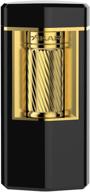 🔥 xikar meridian triple flame cigar lighter – powerful, elegant, innovative, reliable flint ignition, large roller bar, ez-view fuel window, high altitude performance – black & gold logo