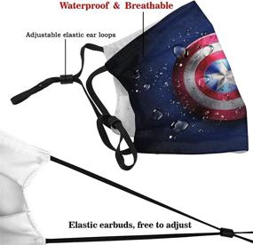 img 1 attached to 🔥 Outdoor Mask for Adults - Dead-Pool, 5-Layer Activated Carbon Filters, Bandana Design, Protective for Men and Women