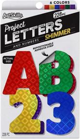 img 4 attached to 🎨 ArtSkills 2.5&#34; Poster Letters and Numbers Set, A-Z and 0-9, Assorted Holographic Colors, Pack of 228 (PA-1444)