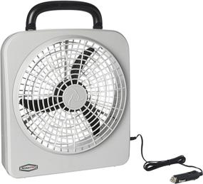 img 1 attached to 🌀 RoadPro RP8000 10" Indoor/Outdoor Dual Power Fan, Silver: Ultimate Cooling Solution for Any Space