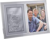 lawrence frames 2-tone double opening panel picture frame, 5 by 7-inch: stunning brushed silver and shiny metal design логотип