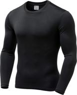 👕 9m men's ultra soft thermal shirt - compression baselayer crew neck top - fleece lined long sleeve underwear - enhanced seo logo