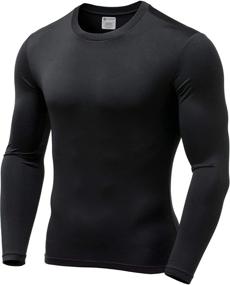 img 4 attached to 👕 9M Men's Ultra Soft Thermal Shirt - Compression Baselayer Crew Neck Top - Fleece Lined Long Sleeve Underwear - Enhanced SEO