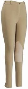 img 1 attached to 👖 TuffRider Women's Pull-On Knee Patch Riding Breeches