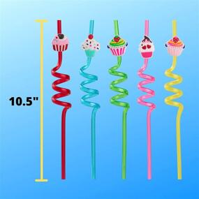 img 2 attached to Reusable Straws Plastic Drinking Decorations Theme Temporaty Household Supplies