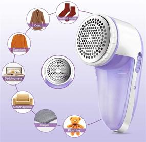 img 3 attached to 🔌 Rechargeable Electric Fabric Shaver with Stainless Steel Blades - Professional Sweater Lint Remover for Cloths, Fabrics, and Furniture