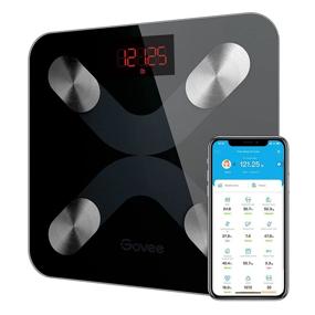 img 4 attached to 📱 Govee Body Fat Scale: Smart BMI Bathroom Weight Scale with Health Monitor and Smartphone App - Sync 13 Data, Batteries Included