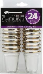 img 1 attached to 🥃 Premium Silver-Like Shot Cups: Heavyweight Plastic, 2 oz. (Pack of 24)