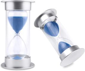 img 3 attached to Hourglass Sand Timer - 5/10/15/30/45/60 minutes Sand Glass Timer for Various Occasions - Perfect Mantel, Office, Desk, or Shelf Decor - Ideal Christmas Birthday Gift - Fun Games, Classroom Timer, Kitchen Aid - (Blue, 5 min)