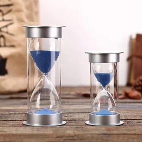 img 2 attached to Hourglass Sand Timer - 5/10/15/30/45/60 minutes Sand Glass Timer for Various Occasions - Perfect Mantel, Office, Desk, or Shelf Decor - Ideal Christmas Birthday Gift - Fun Games, Classroom Timer, Kitchen Aid - (Blue, 5 min)