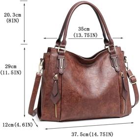 img 3 attached to Handbags Leather Fashion Shoulder Adjustable Women's Handbags & Wallets in Hobo Bags