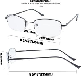 img 2 attached to 👓 Men's Titanium Blue Light Blocking Reading Glasses with Bridge-Flex Memory, Comfort Spring Hinges for Enhanced Vision