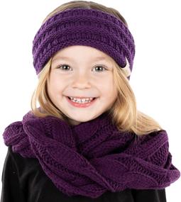 img 2 attached to 🎀 Adorable Kids Ribbed Headwrap Scarf Bundle: Must-Have Girls' Accessories!