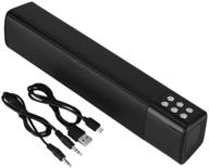 🎧 wireless bluetooth tv sound bar with dual bass speakers, noise cancelling, led display, and multiple connectivity options - ideal for home theater, hifi stereo experience. supports fm, aux, usb, and tf card logo