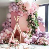 🎈 lavender and pink balloon arch kit: stunning double stuffed garland with 104pcs party latex balloons for bridal showers, bachelorettes, birthdays, and weddings logo