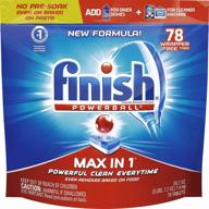 finish max in 1 dishwasher detergent powerball - fresh, 78 count - buy now! logo