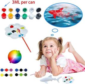 img 1 attached to Набор для рисования MpfsToc Kids Crafts и Arts Set, 40 шт. Океан Морской Животные Акула Игрушки Art Craft Поставки Вечеринки Favors для мальчиков девочек 4 5 6 7 8 лет DIY Подарок Пасхи Творчество с Росписью своих Существ