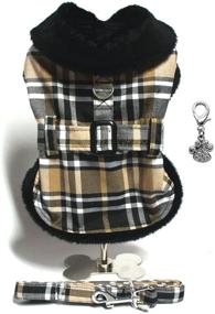 img 2 attached to 🐾 Warm Winter Harness Coat for Dogs - Stylish Plaids - Includes Matching Leash and Charm Set - Available in XS Thru XXL Sizes