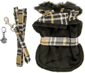 img 1 attached to 🐾 Warm Winter Harness Coat for Dogs - Stylish Plaids - Includes Matching Leash and Charm Set - Available in XS Thru XXL Sizes