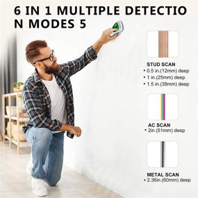 img 3 attached to 🔍 Stud Finder Wall Scanner - 6 in 1 Electronic Magnetic Stud Sensor Joist Drywall Wall Detector Beam Depth Finder Magnet Center Finding with LCD Display