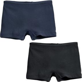 img 2 attached to 👖 Girls' 2-Pack Boyshorts Underwear Bloomers for Play and Under Dresses - Made in USA by City Threads