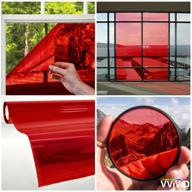 vvivid transparent red vinyl window tinting sheets - colorful film (1.49ft x 5ft) logo