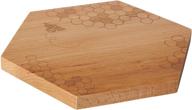 🐝 beechwood cheese board by talisman designs - laser etched with honey bee art, 7" width logo