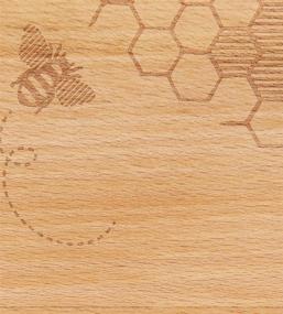 img 1 attached to 🐝 Beechwood Cheese Board by Talisman Designs - Laser Etched with Honey Bee Art, 7" Width