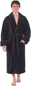 img 2 attached to TurkishTowels Luxurious Collar Bathrobe Espresso: The Ultimate Men's Clothing for Sleep & Lounge