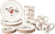 🎄 deck the table with american atelier christmas piece dinnerware логотип